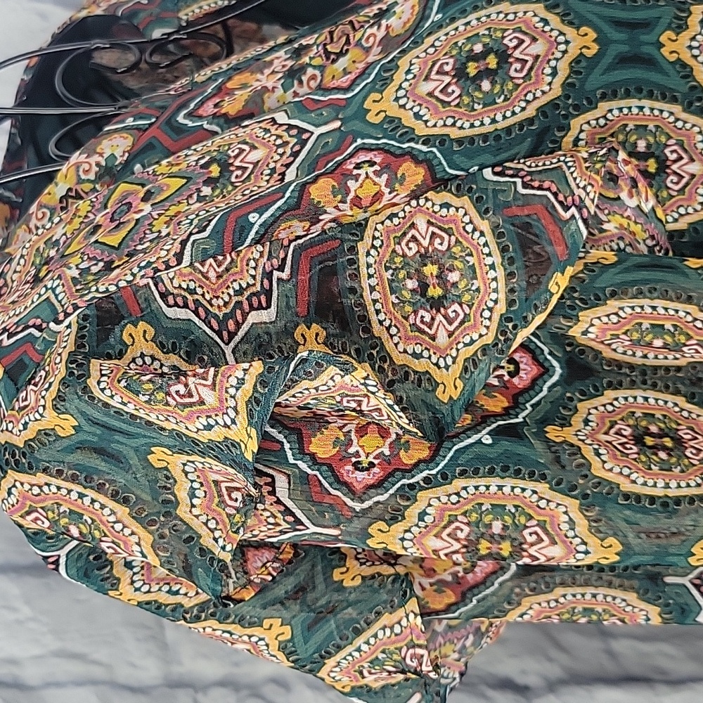 Loft Multicolor Patterned Blouse Xs - image 4